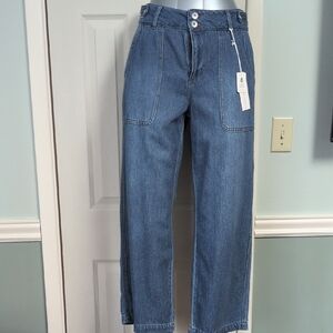Sanctuary Relaxed Straight-Leg Jeans in Denim Blue